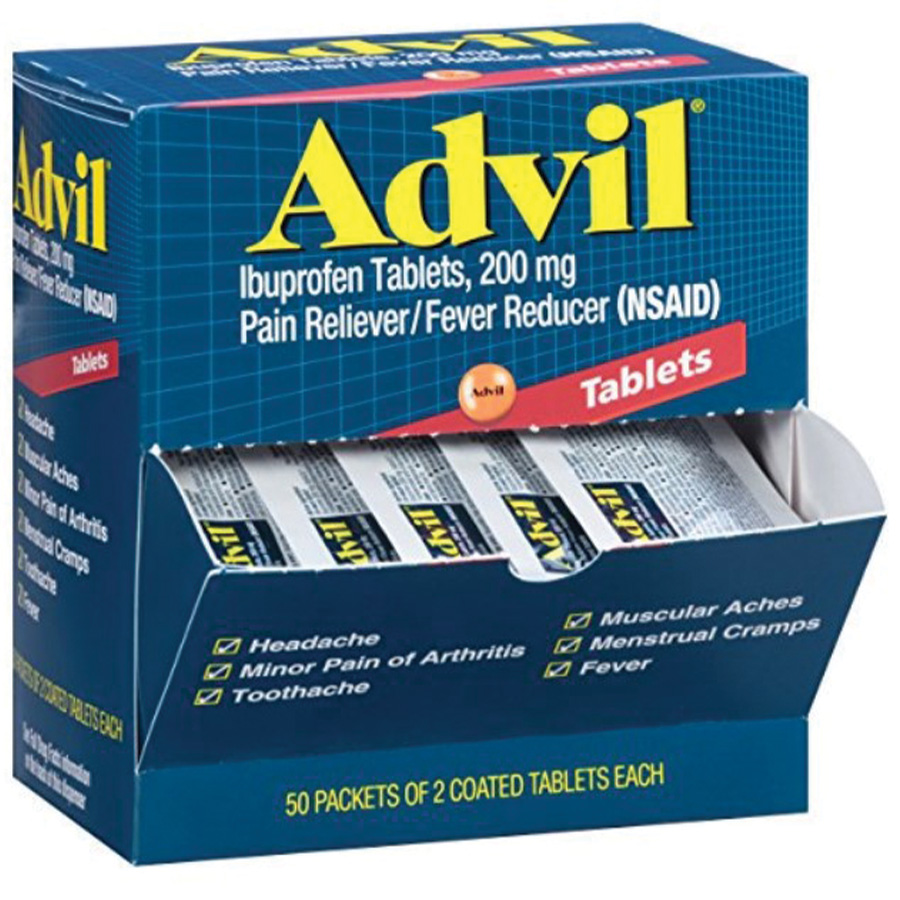 [10203] ADVIL PAIN RELEIF 2 CT TABLET DISPENSER BOX 50PK  (1200 Pack)