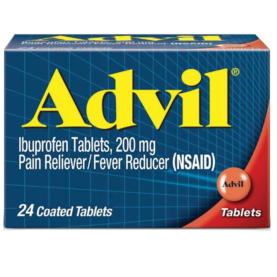[10207] ADVIL PAIN RELEIF 24 CT TABLETS  (72 Pack)
