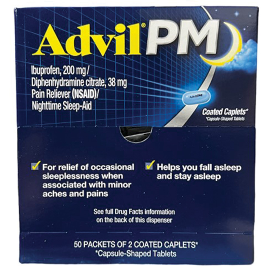 [10211] ADVIL PM CAPS 2 CT BOX 50PK  (1200 Pack)