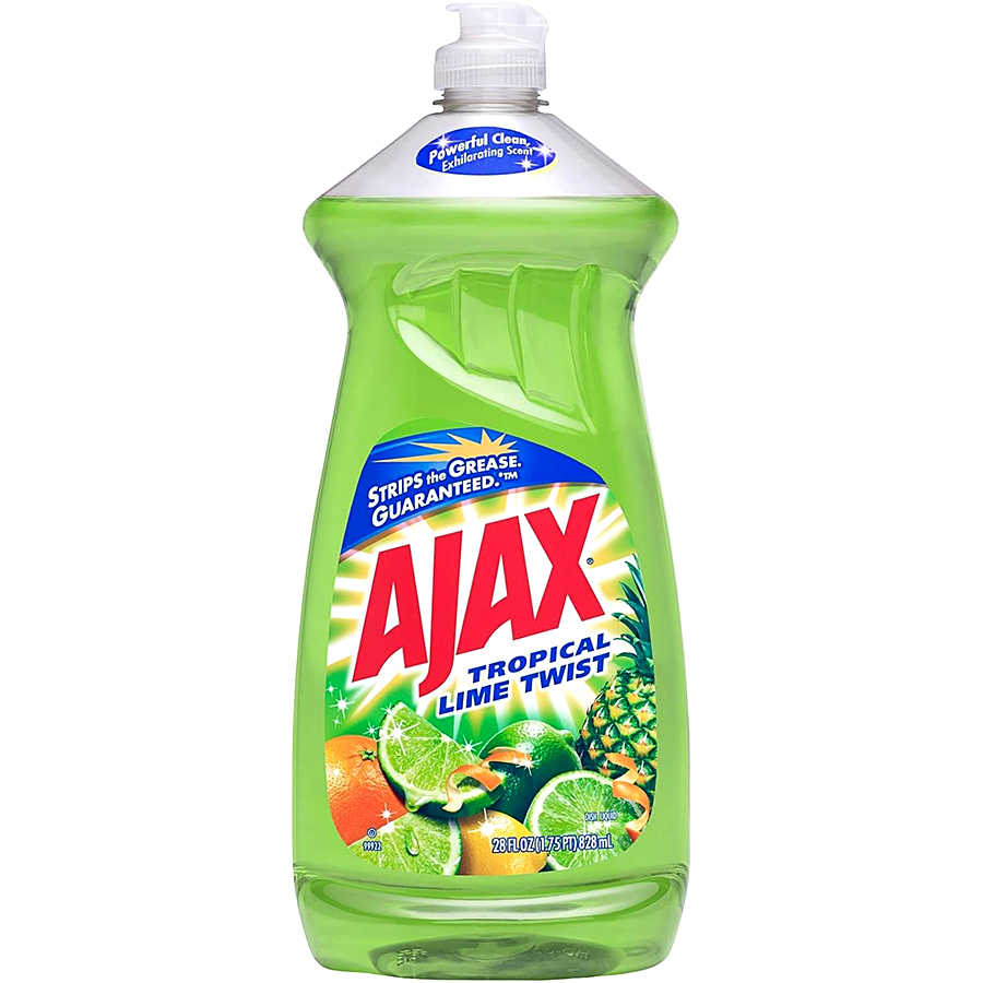 [10249] AJAX DISHWASH LIQUID 28 OZ TROPICAL LIME TWIST  (9 Pack)