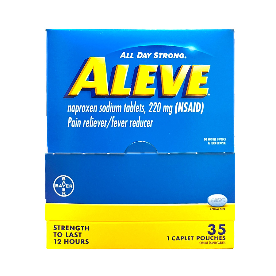 [10280] ALEVE PAIN RELIEVER & FEVE REDUCER 1 CT CAPLET DISPENSER ALL DAY STRONG  (700 Pack)