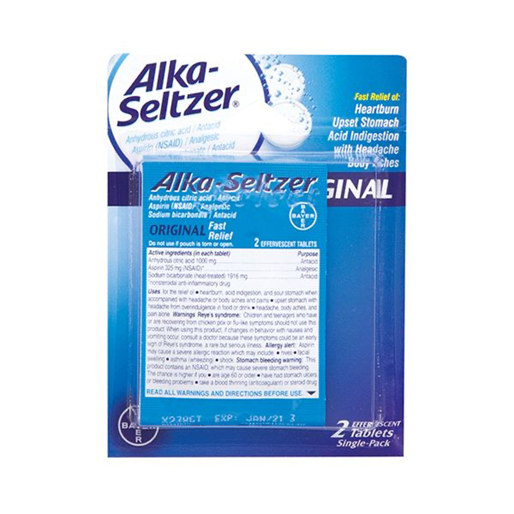 [10292] ALKA SELTZER ORIGINAL 2 CT TABLET BLISTER  (144 Pack)