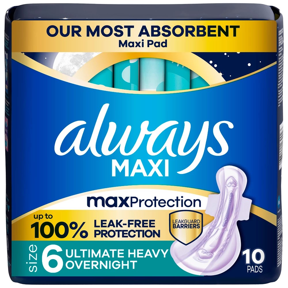 [10310] ALWAYS MAXI PAD 10 CT WITH WINGS SIZE 6  (2 Pack)