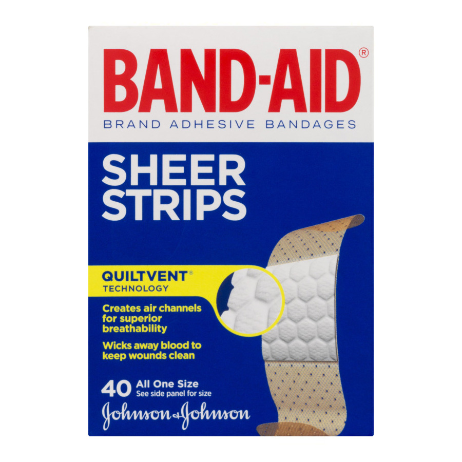 [10772] BAND-AID BANDAGE 40 CT SHEER ALL ONE SIZE  (20 Pack)