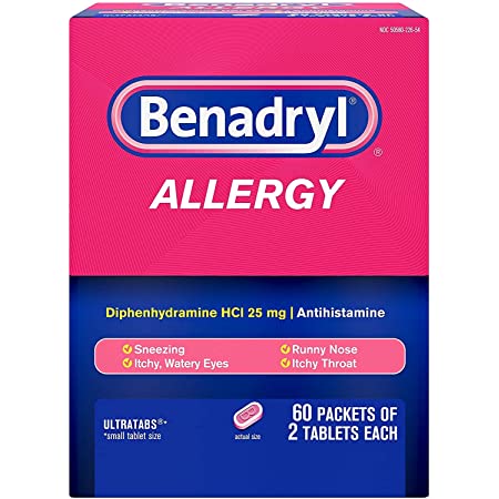 [10789] BENADRYL ALLERGY 60 / 2 CT TABS BOX  (720 Pack)