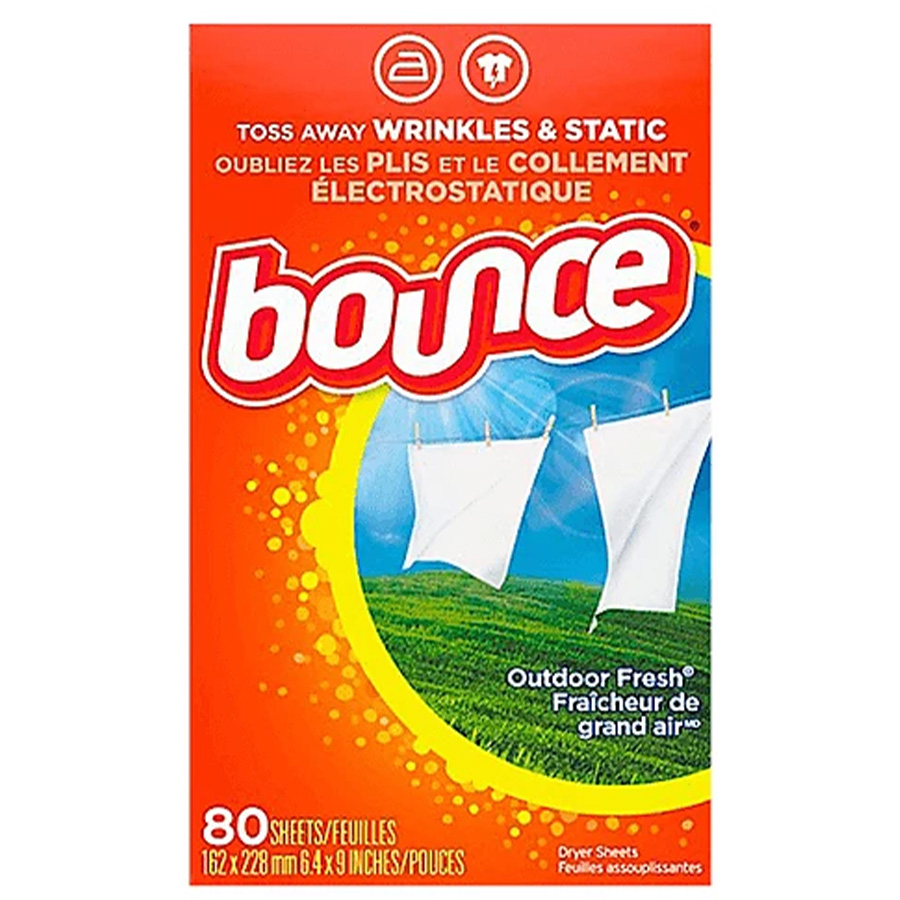 [10925] BOUNCE DRYER SHEETS 80 CT OUTDOOR FRESH  (9 Pack)