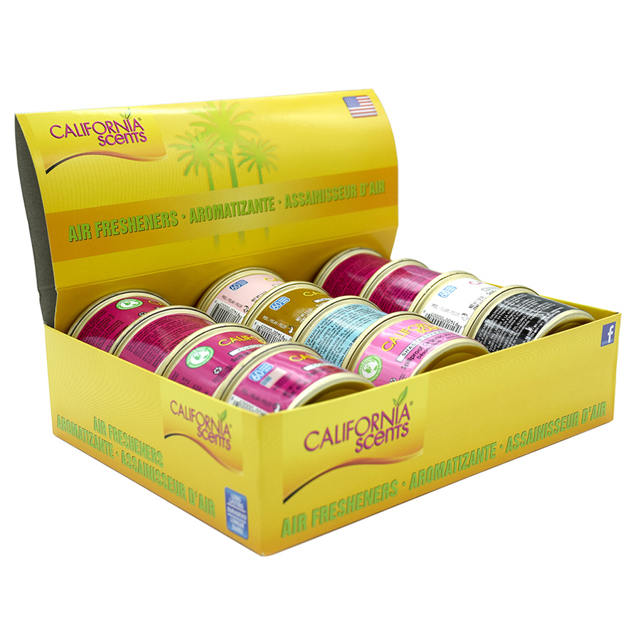 [10962] CALIFORNIA SCENTS AIR FRESHENERS 1 CT ASSORTED CAN  (144 Pack)