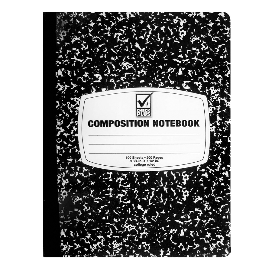 [11066] CHECK PLUS COMPOSITION NOTEBOOK 100 SHEET 9.5 X 7.5 IN COLLEGE RULE  (48 Pack)