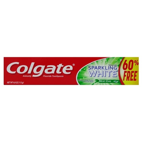 [11202] COLGATE TOOTHPASTE 2.5 OZ +1.5 OZ SPRK WHITE MINT + 60% FREE  (24 Pack)