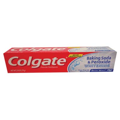 [11208] COLGATE TOOTHPASTE 2.5 OZ WHITENING BAKING SODA & PEROXIDE MINT PASTE  (24 Pack)