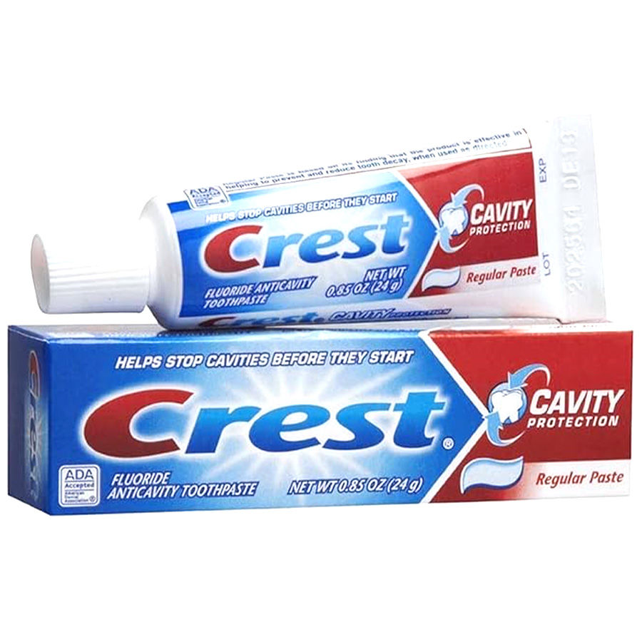 [11302] CREST TOOTHPASTE 0.85 OZ REGULAR WITH TRAVEL TOOTHBRUSH BLISTER  (72 Pack)