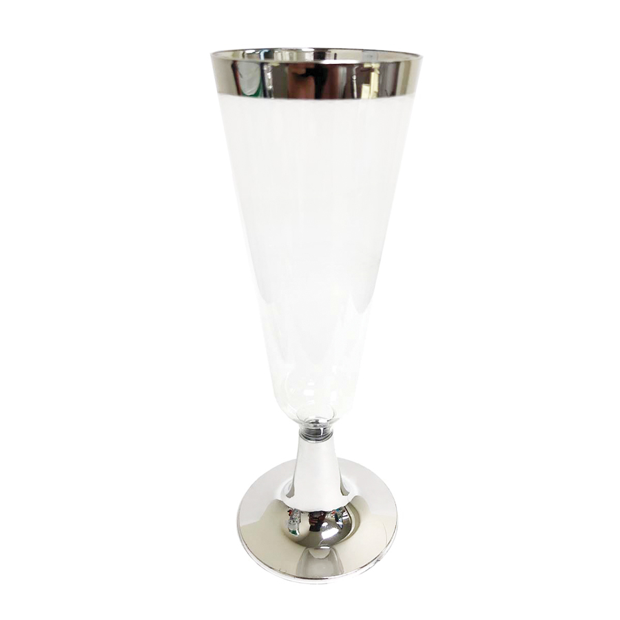 [11319] CROWN CHAMPAGNE CUP SILVER EDGE 4 OZ 4 PK  (24 Pack)