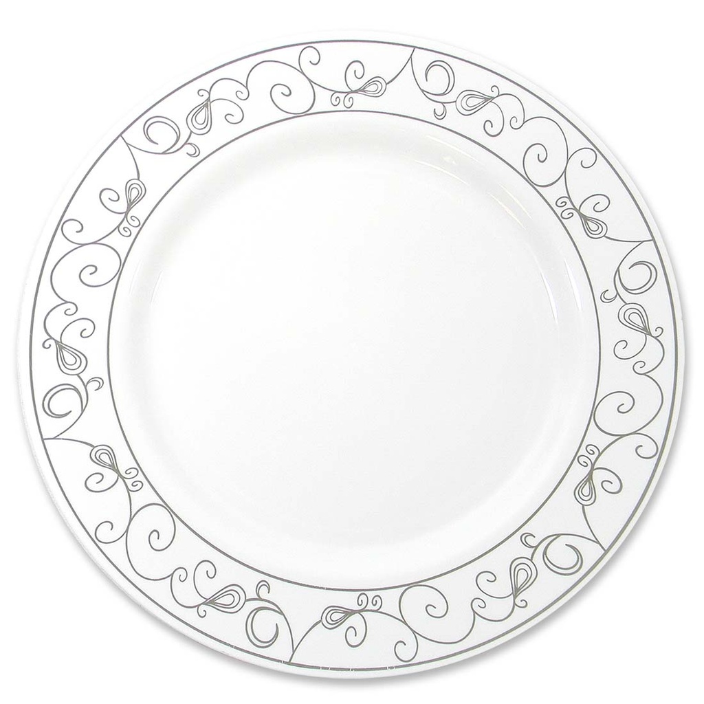 [11332] CROWN DINNER PLATE PLATINUM COLLECTION 10 IN 10 PK  (12 Pack)
