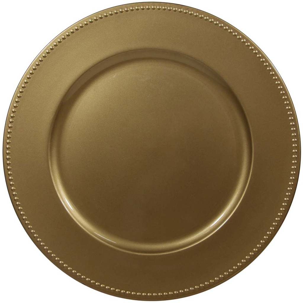 [11336] CROWN DINNERWARE 13 IN CHARGER PLATE GOLD  (24 Pack)