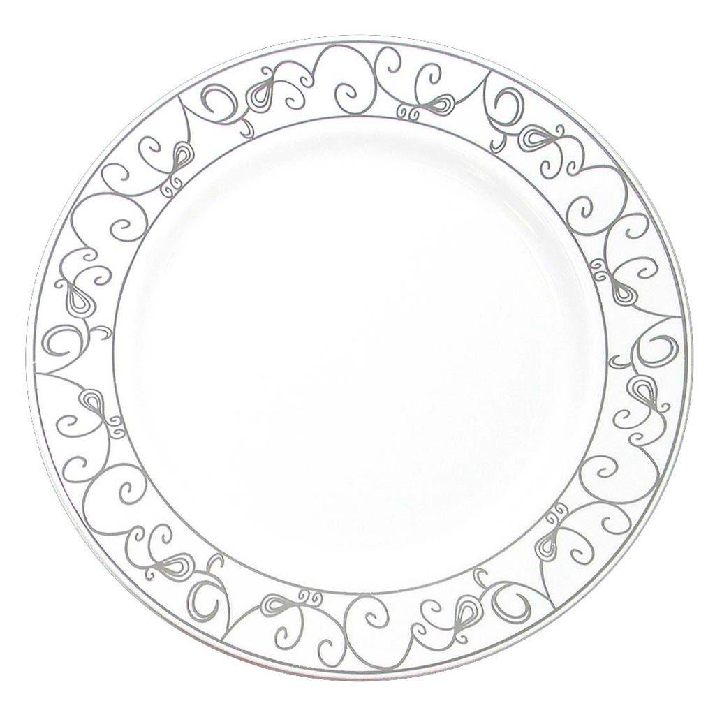 [11343] CROWN LUNCH PLATE PLATINUM COLLECTION 9 IN 10 PK  (12 Pack)