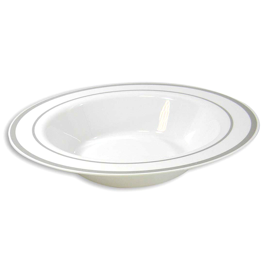 [11350] CROWN SOUP BOWL EXECUTIVE COLLECTION 12 OZ 10 PK SILVER  (12 Pack)