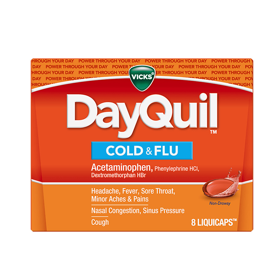 [11398] DAYQUIL COLD & FLU 8 CT CAPLETS  (24 Pack)