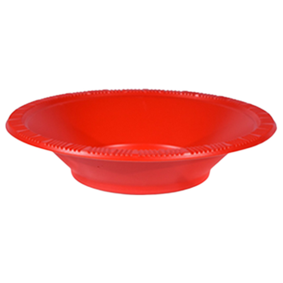 [11489] DISPOZEIT PLASTIC BOWL 7 IN 12 CT RED  (24 Pack)