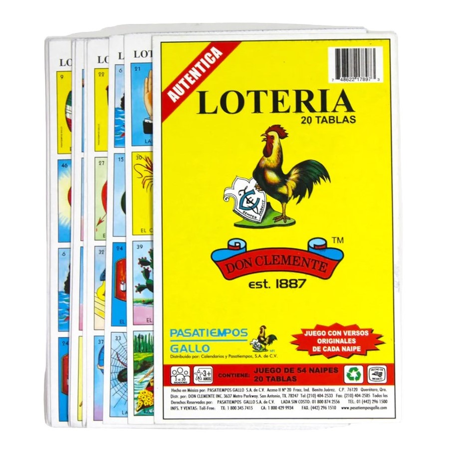 [11564] DON CLEMENTE GAMES 20 CT LOTERIA  (80 Pack)