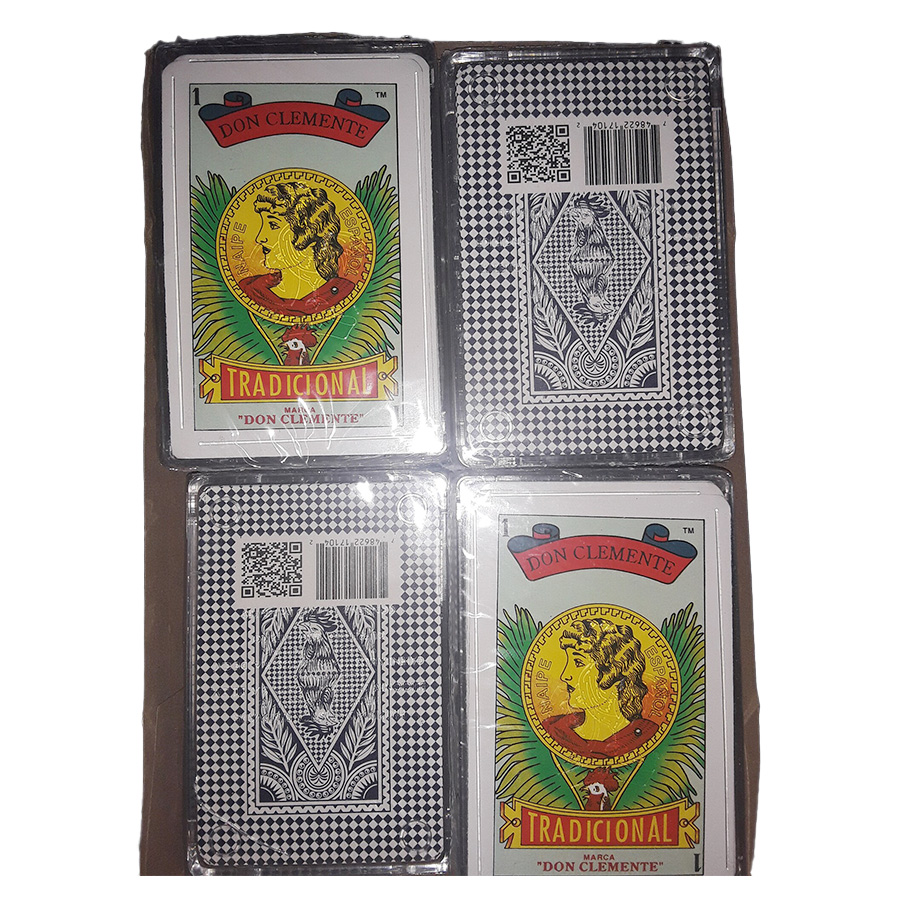 [11567] DON CLEMENTE PLAYING CARDS 1 PK TRADITIONAL BLACK  (144 Pack)