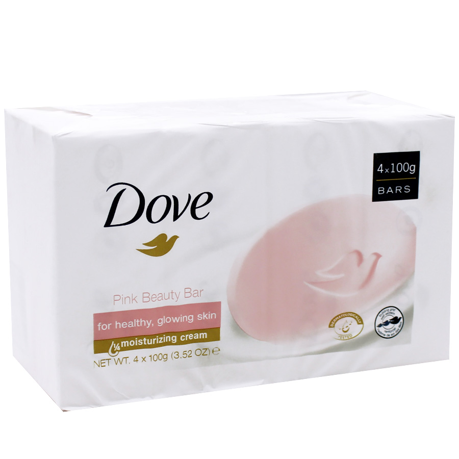 [11614] DOVE BAR SOAP 90 G 4 PK PINK  (12 Pack)