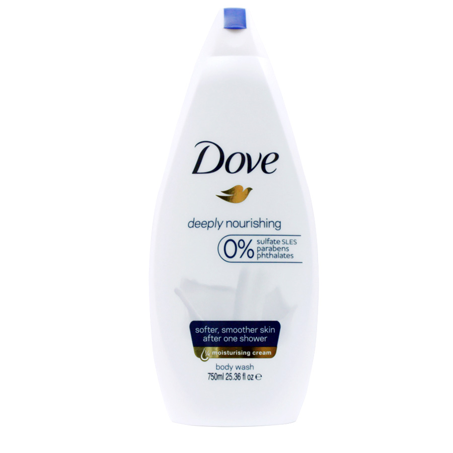 [11687] DOVE BODY WASH 750 ML / 25.36 OZ DEEPLY NOURISHING  (12 Pack)