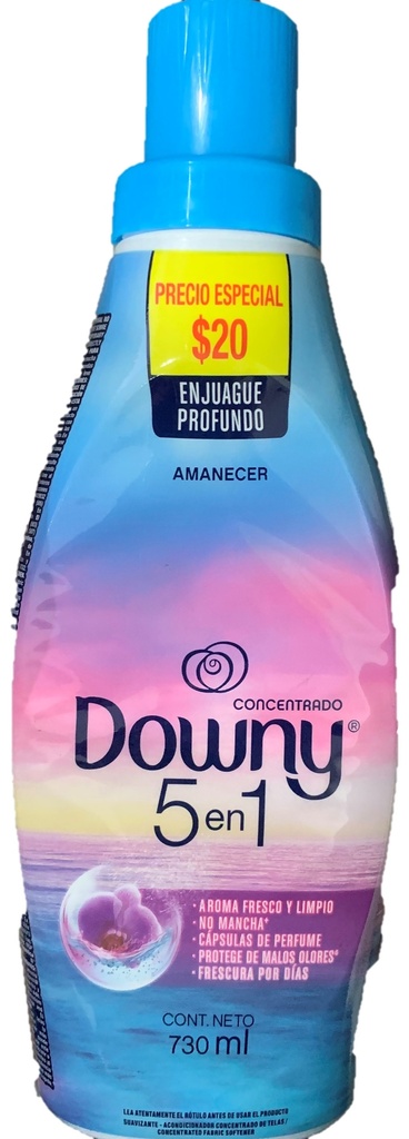 [11879] DOWNY FABRIC SOFTENER 730 ML LE AMANCECER 5N1  (9 Pack)