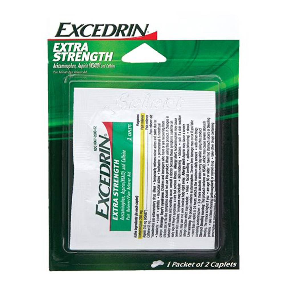 EXCEDRIN CAPLETS 2 CT BLISTER  (144 Pack)