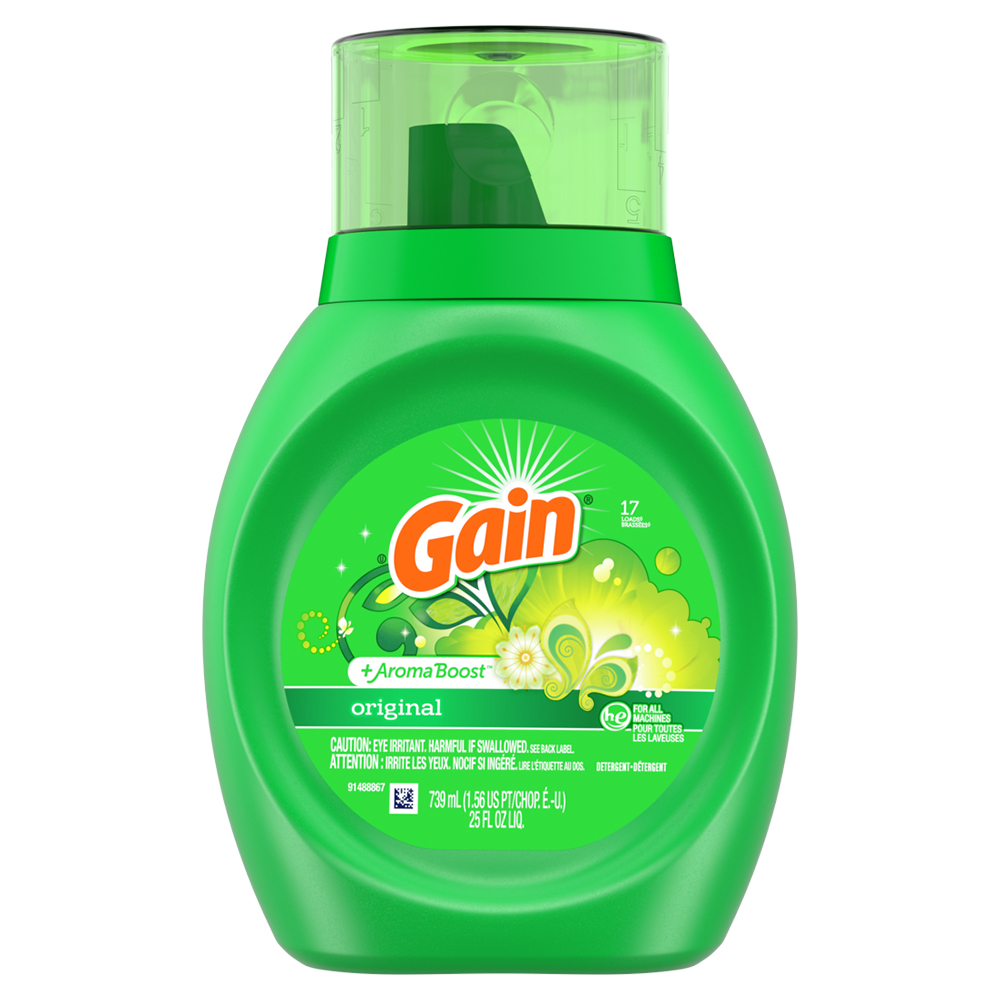 [12338] GAIN LIQUID DETERGENT 25 OZ ORIGINAL  (6 Pack)