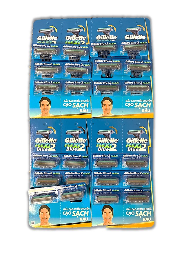 [12385] GILLETTE BLUE II 2 CT FLEXI CARD  (576 Pack)