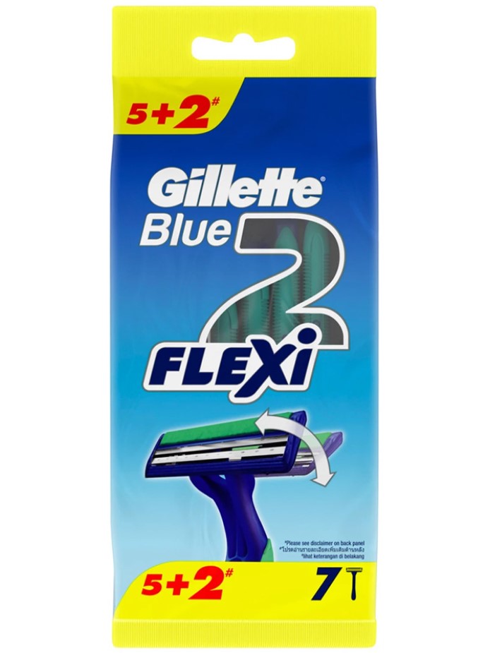 [12390] GILLETTE BLUE II 7 CT FLEXI  (144 Pack)