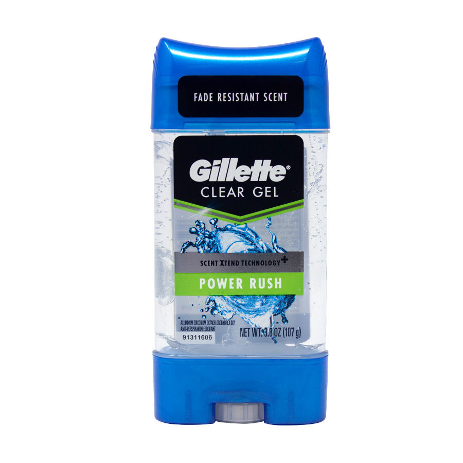 [12412] GILLETTE CLEAR GEL STICK 70 ML POWER RUSH  (6 Pack)