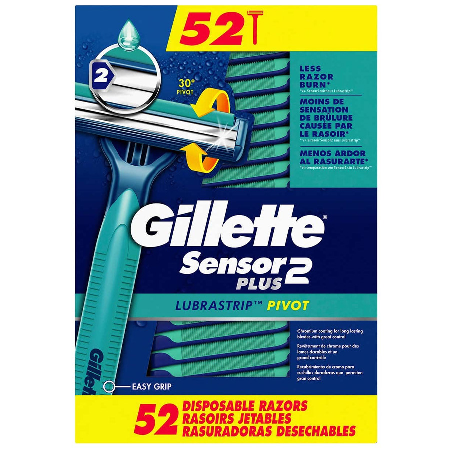 [12441] GILLETTE SENSOR PLUS 52CT  (780 Pack)