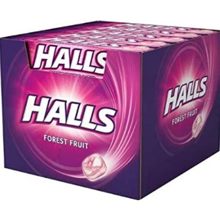 HALLS COUGH DROPS 9 CT FOREST FRUIT UK  (240 Pack)
