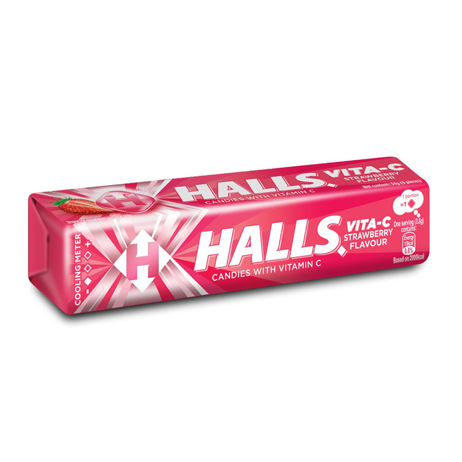 HALLS COUGH DROPS 9 CT STRAWBERRY  (240 Pack)