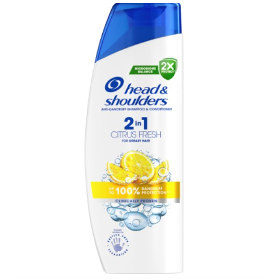 [12647] HEAD & SHOULDERS SHAMPOO (IMP) 2 IN 1 330 ML CITRUS  (6 Pack)