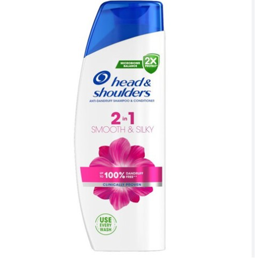 [12650] HEAD & SHOULDERS SHAMPOO (IMP) 2 IN 1 330 ML SMOOTH & SILKY  (6 Pack)