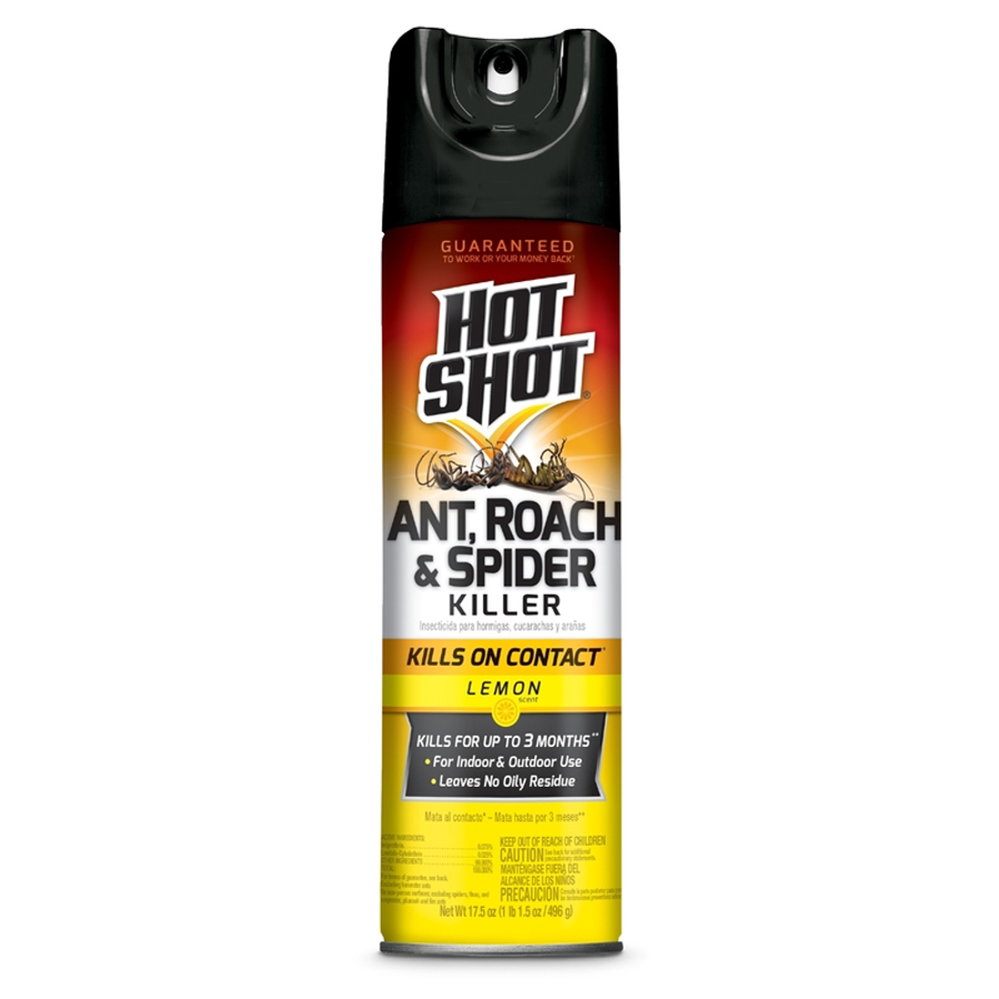 [12757] HOT SHOT ANT, ROACH & SPIDER KILLER 17.5 OZ LEMON SCENT  (6 Pack)