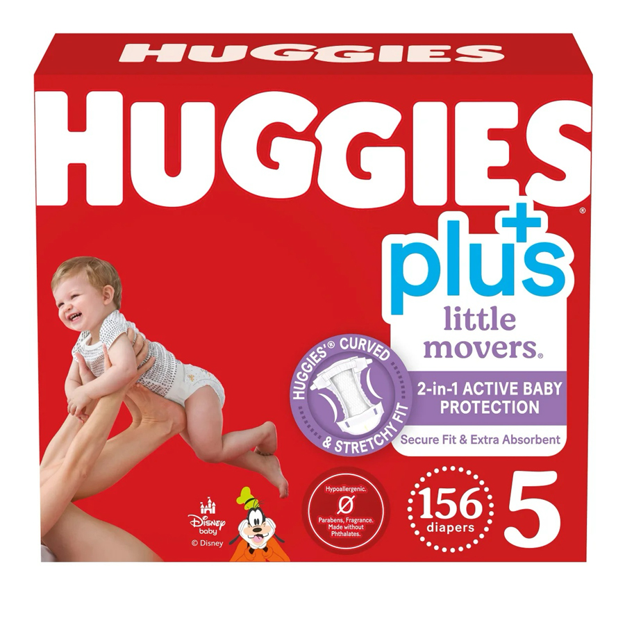 [12769] HUGGIES BABY DIAPERS 156 CT #5  (1 Pack)