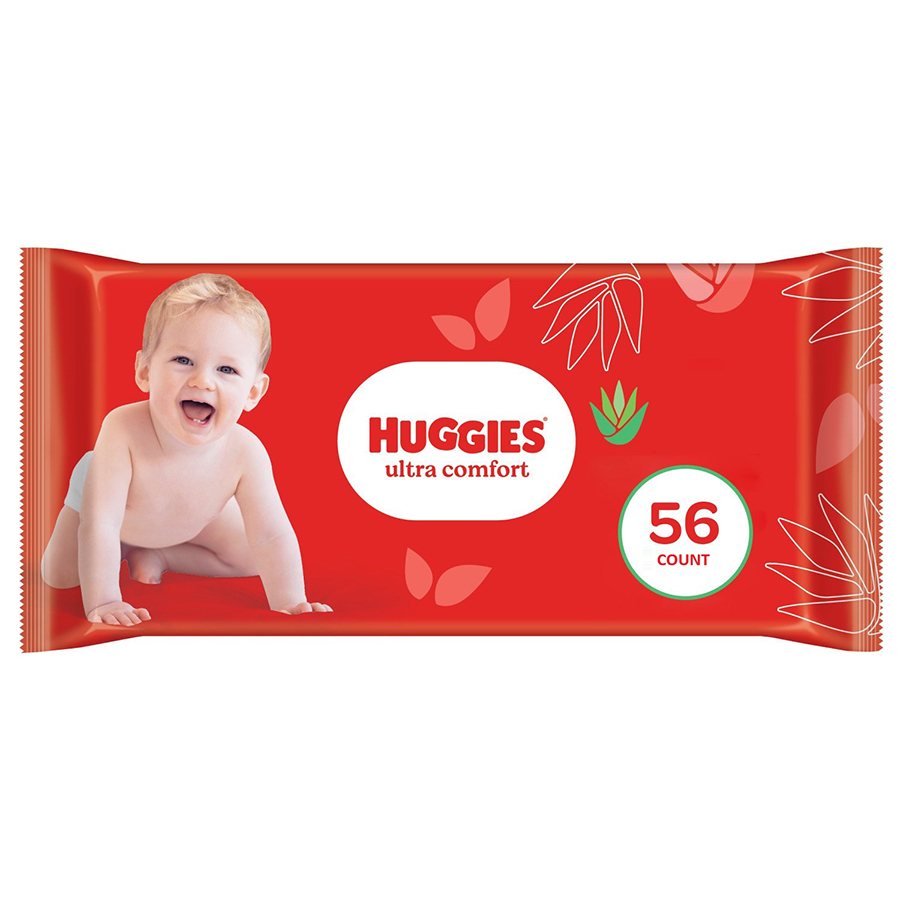 [12781] HUGGIES BABY WIPES 56 CT ULTRA COMFORT W/ ALOE  (10 Pack)
