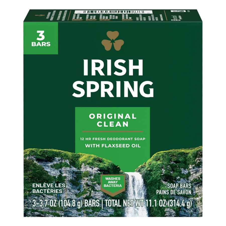 [12831] IRISH SPRING BAR SOAP 3.7 OZ 3 PK ORIGINAL  (18 Pack)