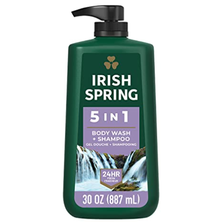 [12842] IRISH SPRING BODY WASH 30 OZ 5 IN 1 WITH PUMP  (4 Pack)