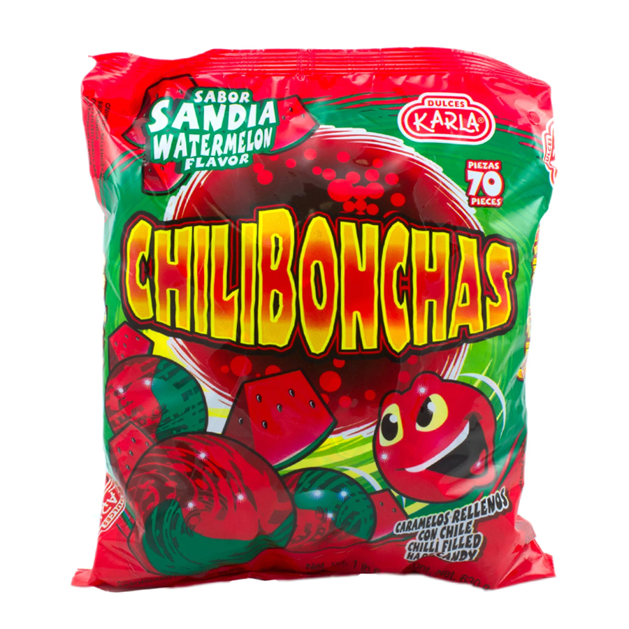 [12960] KARLA SANDILLON LOLLIPOPS 1 CT (20 G) WATERMELON FLAVOR CHILI COVERD  (800 Pack)