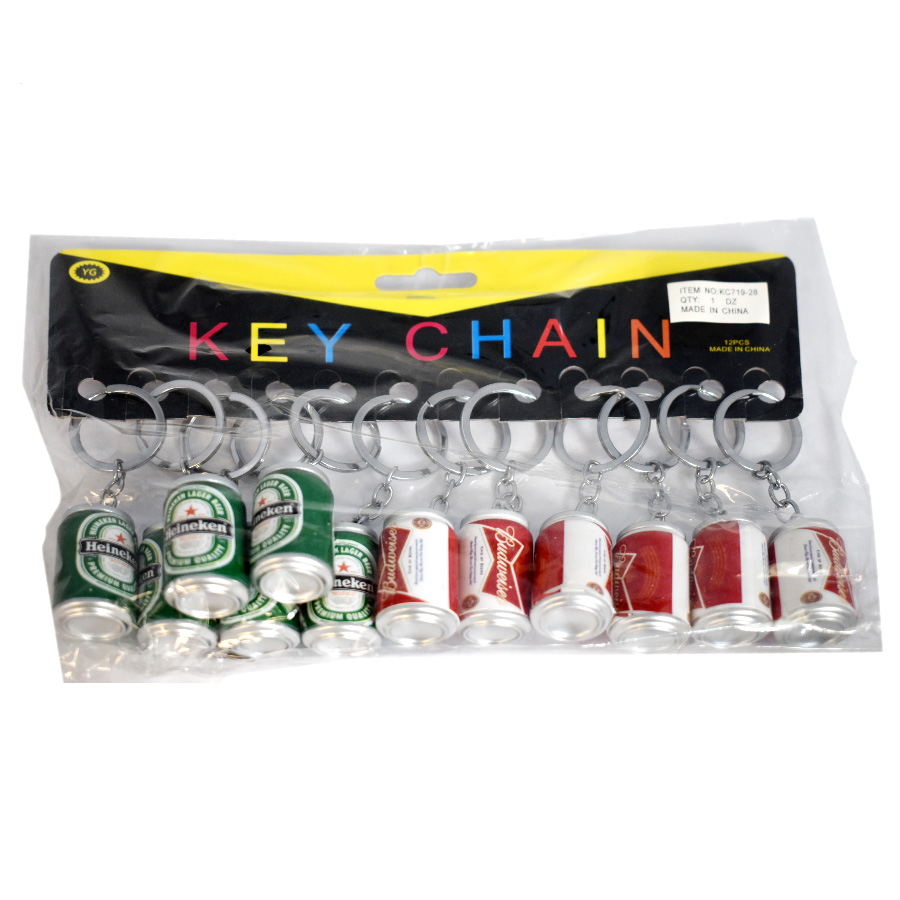 [12968] KEY CHAINS 1 CT BEER MIX # KC719-28  (12 Pack)