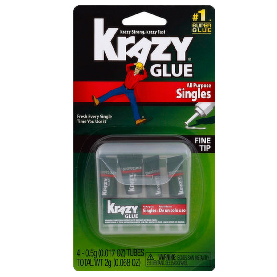 [12996] KRAZY GLUE 0.5 G 4 CT ALL PURPOSE SUPER GLUE FINE TIP  (48 Pack)