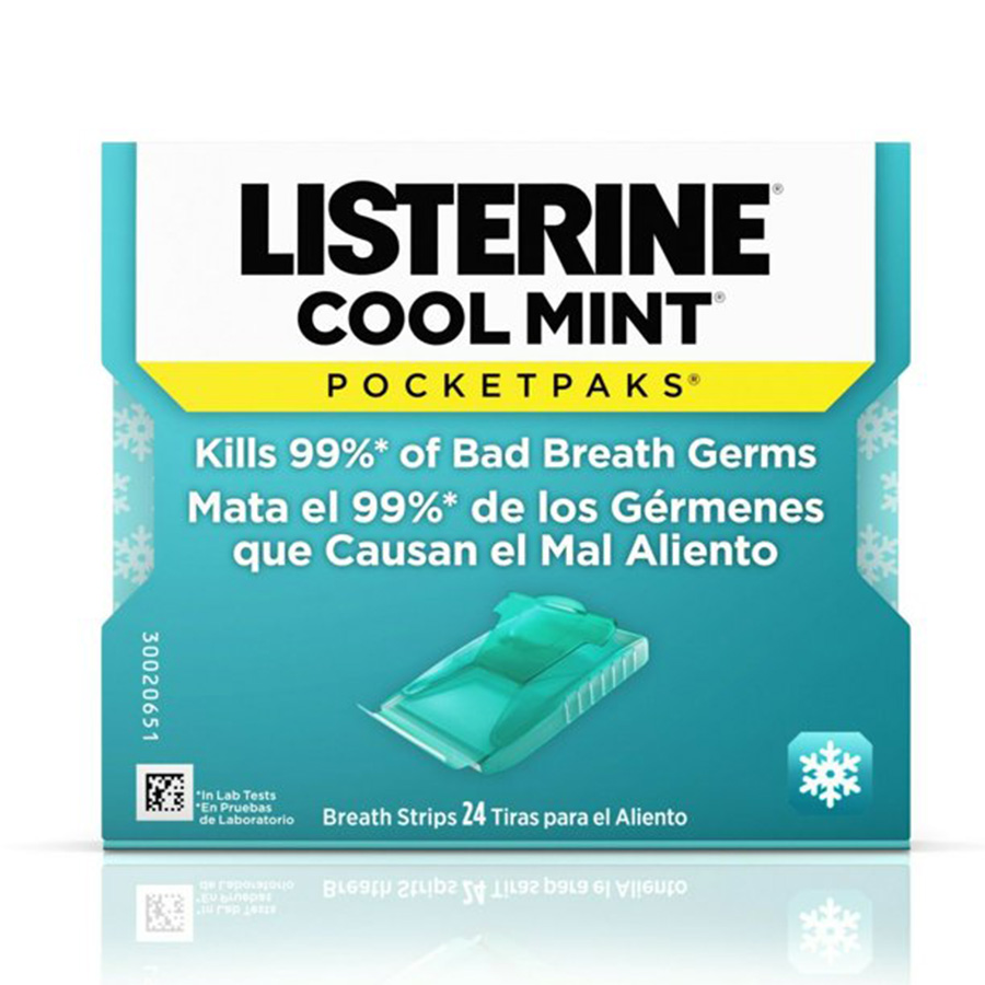 [13066] LISTERINE BREATH STRIPS 1 CT COOL MINT  (144 Pack)