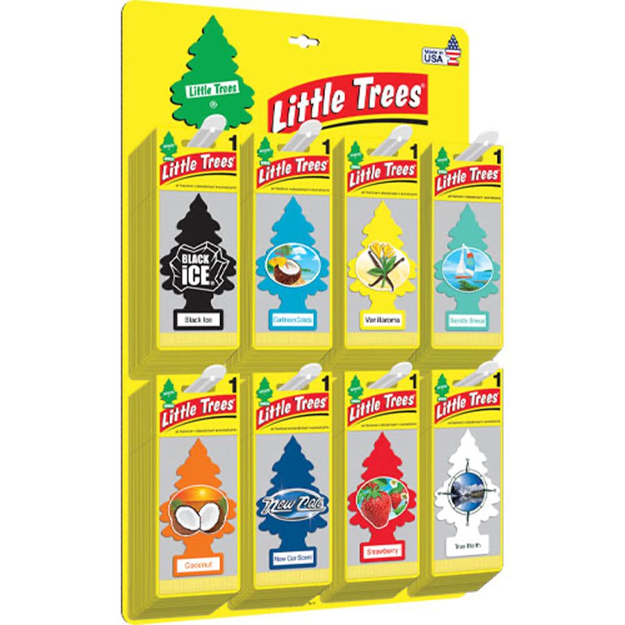 [13094] LITTLE TREES CAR FRESHENER 1 CT ASSORTED DISPLAY STRIP  (48 Pack)