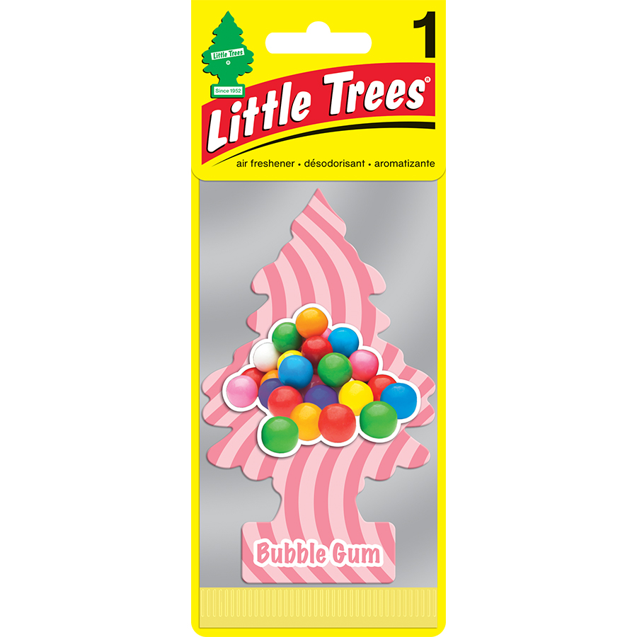 [13100] LITTLE TREES CAR FRESHENER 1 CT BUBBLE GUM  (144 Pack)