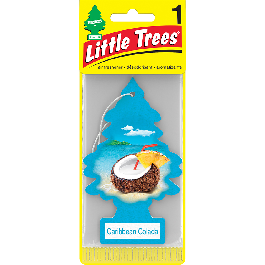 [13102] LITTLE TREES CAR FRESHENER 1 CT CARRIBEAN COLADA  (144 Pack)
