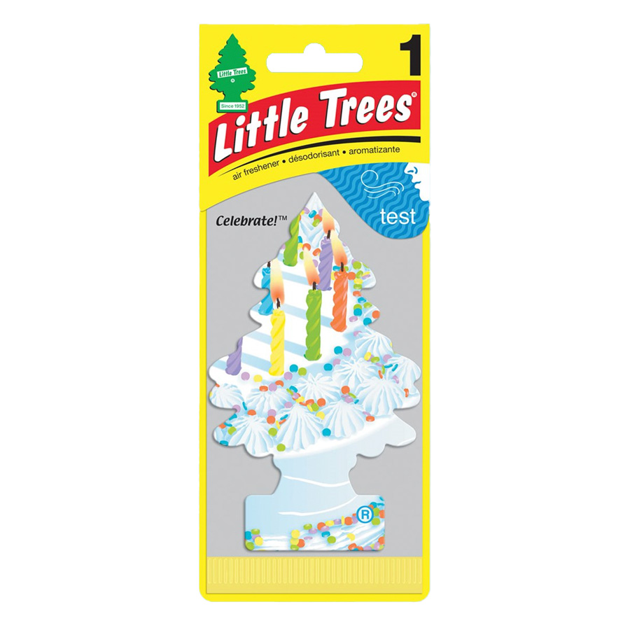 [13103] LITTLE TREES CAR FRESHENER 1 CT CELEBRATE  (144 Pack)